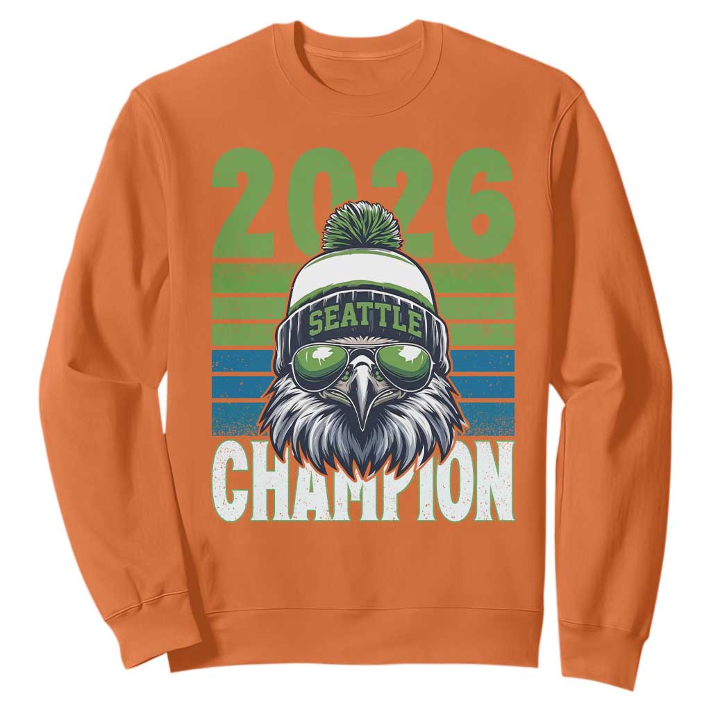 2026 Champion Seattle Sweatshirt 12s Fan Pride TS12 Orange Print Your Wear