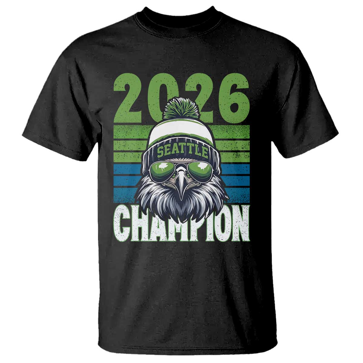 2026 Champion Seattle T Shirt 12s Fan Pride TS12 Black Print Your Wear