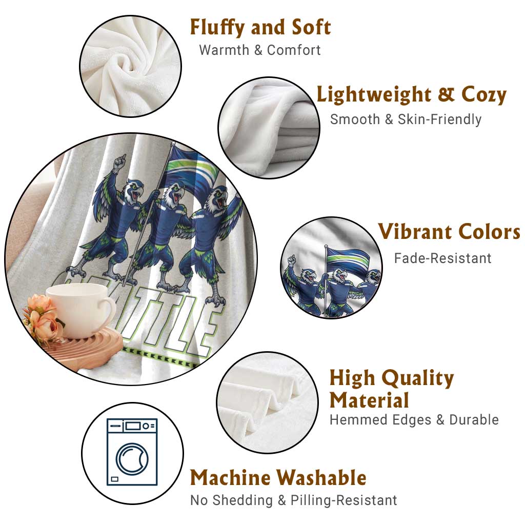 Seattle Fan Pride Victory Celebration Throw Blanket Gift For Sports Lovers TS12 Print Your Wear
