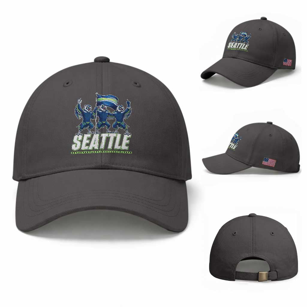 Seattle Fan Pride Victory Celebration Baseball Cap Gift For Sports Lovers TS12 Baseball Cap Universal Fit Dark Gray Print Your Wear
