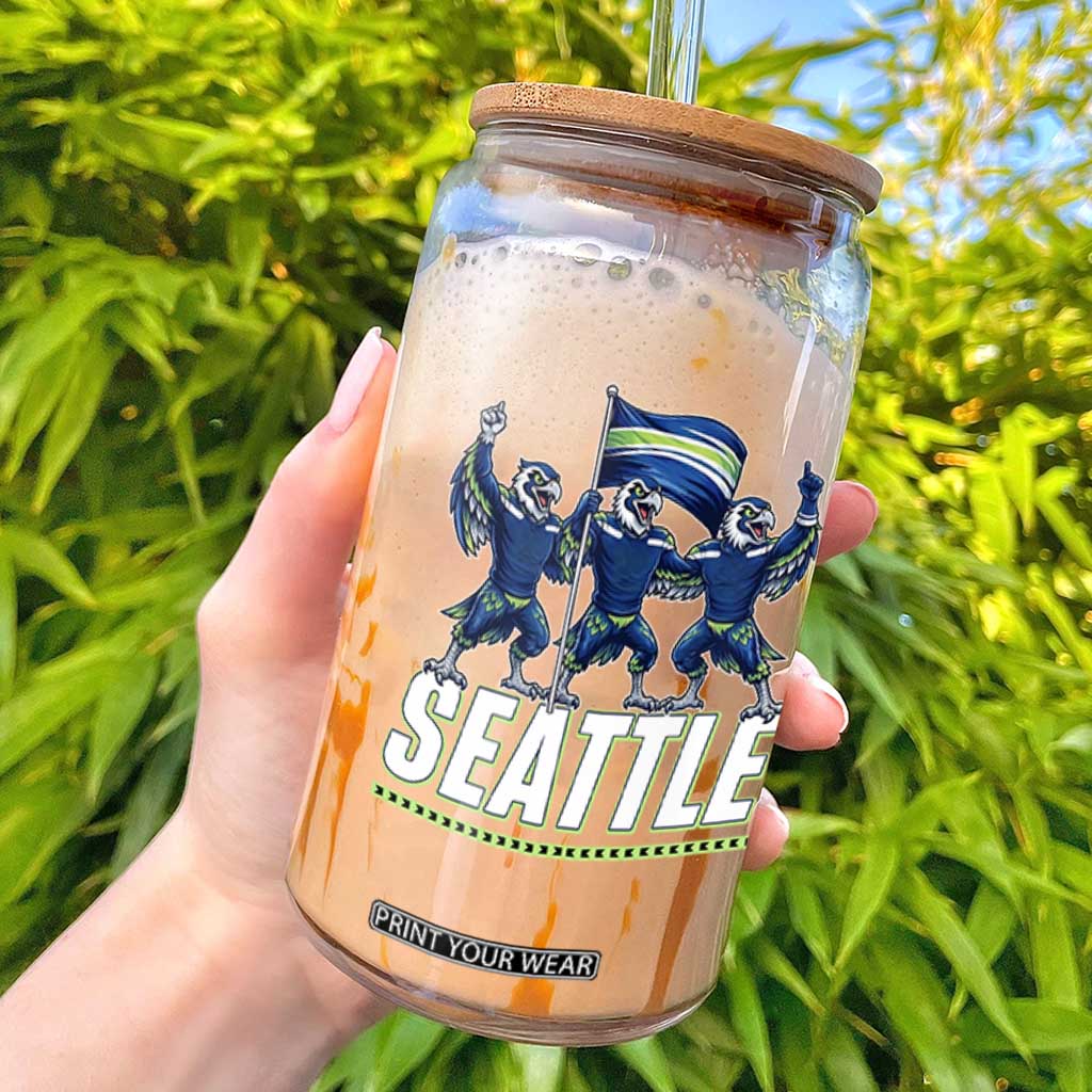 Seattle Fan Pride Victory Celebration Glass Can Gift For Sports Lovers TS12 White Print Your Wear