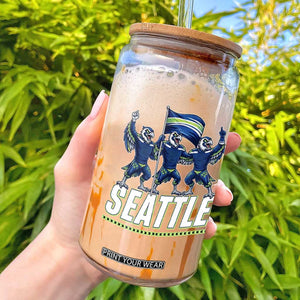 Seattle Fan Pride Victory Celebration Glass Can Gift For Sports Lovers TS12 White Print Your Wear
