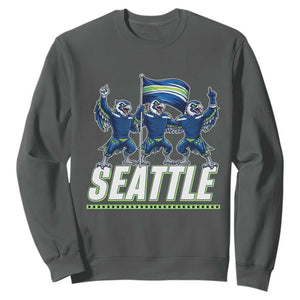 Seattle Fan Pride Victory Celebration Sweatshirt Gift For Sports Lovers TS12 Dark Heather Print Your Wear
