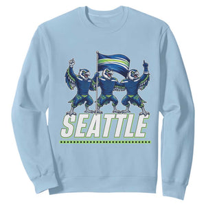 Seattle Fan Pride Victory Celebration Sweatshirt Gift For Sports Lovers TS12 Light Blue Print Your Wear