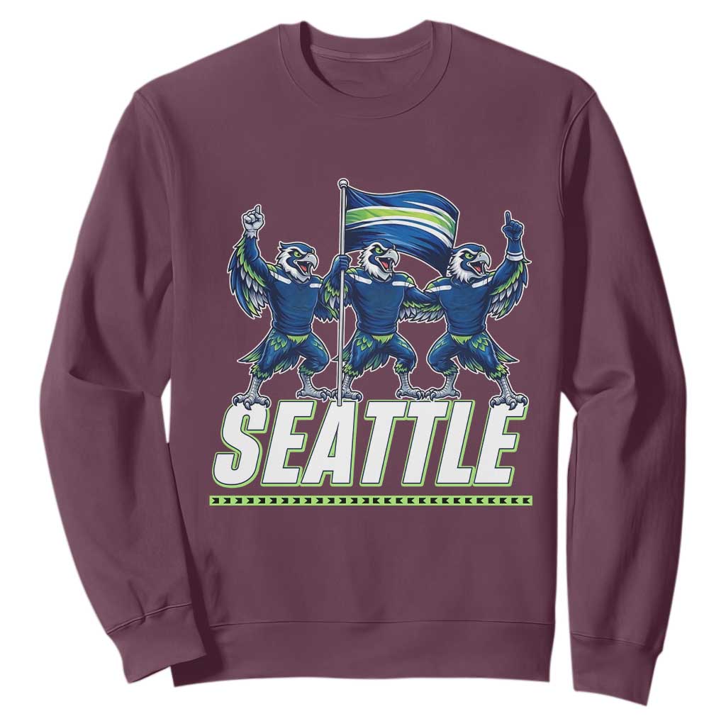Seattle Fan Pride Victory Celebration Sweatshirt Gift For Sports Lovers TS12 Maroon Print Your Wear