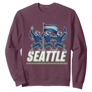 Seattle Fan Pride Victory Celebration Sweatshirt Gift For Sports Lovers TS12 Maroon Print Your Wear