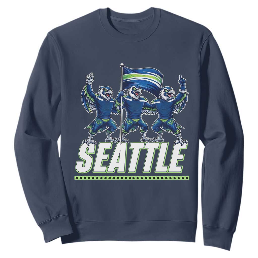 Seattle Fan Pride Victory Celebration Sweatshirt Gift For Sports Lovers TS12 Navy Print Your Wear