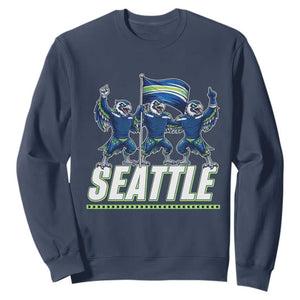 Seattle Fan Pride Victory Celebration Sweatshirt Gift For Sports Lovers TS12 Navy Print Your Wear
