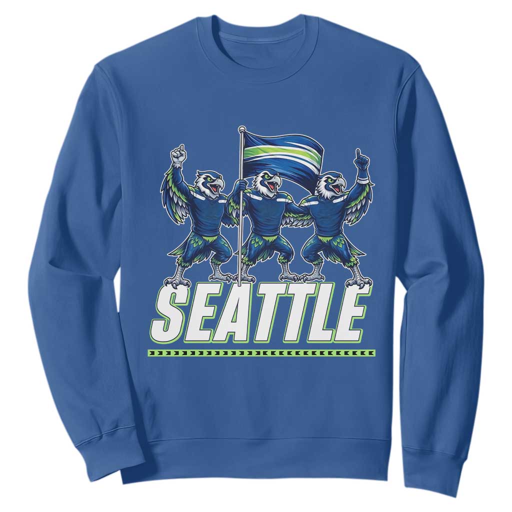 Seattle Fan Pride Victory Celebration Sweatshirt Gift For Sports Lovers TS12 Royal Blue Print Your Wear