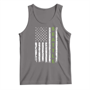 Seattle With American Flag Fan Pride Tank Top Gift For Sports Lovers TS12 Deep Heather Print Your Wear