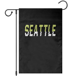Seattle Retro Glitch Fan Gift Garden Flag Proud Northwest 12s Fan TS12 Black Print Your Wear