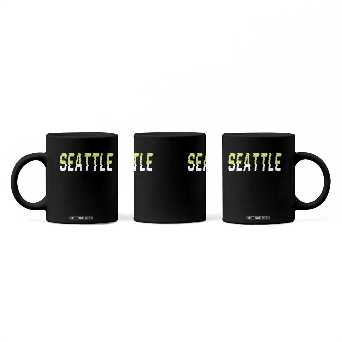 Seattle Retro Glitch Fan Gift Coffee Mug Proud Northwest 12s Fan TS12 Print Your Wear