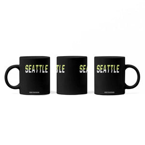 Seattle Retro Glitch Fan Gift Coffee Mug Proud Northwest 12s Fan TS12 Print Your Wear