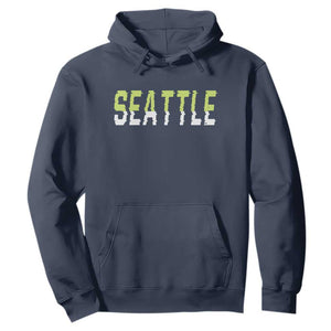Seattle Retro Glitch Fan Gift Hoodie Proud Northwest 12s Fan TS12 Navy Print Your Wear