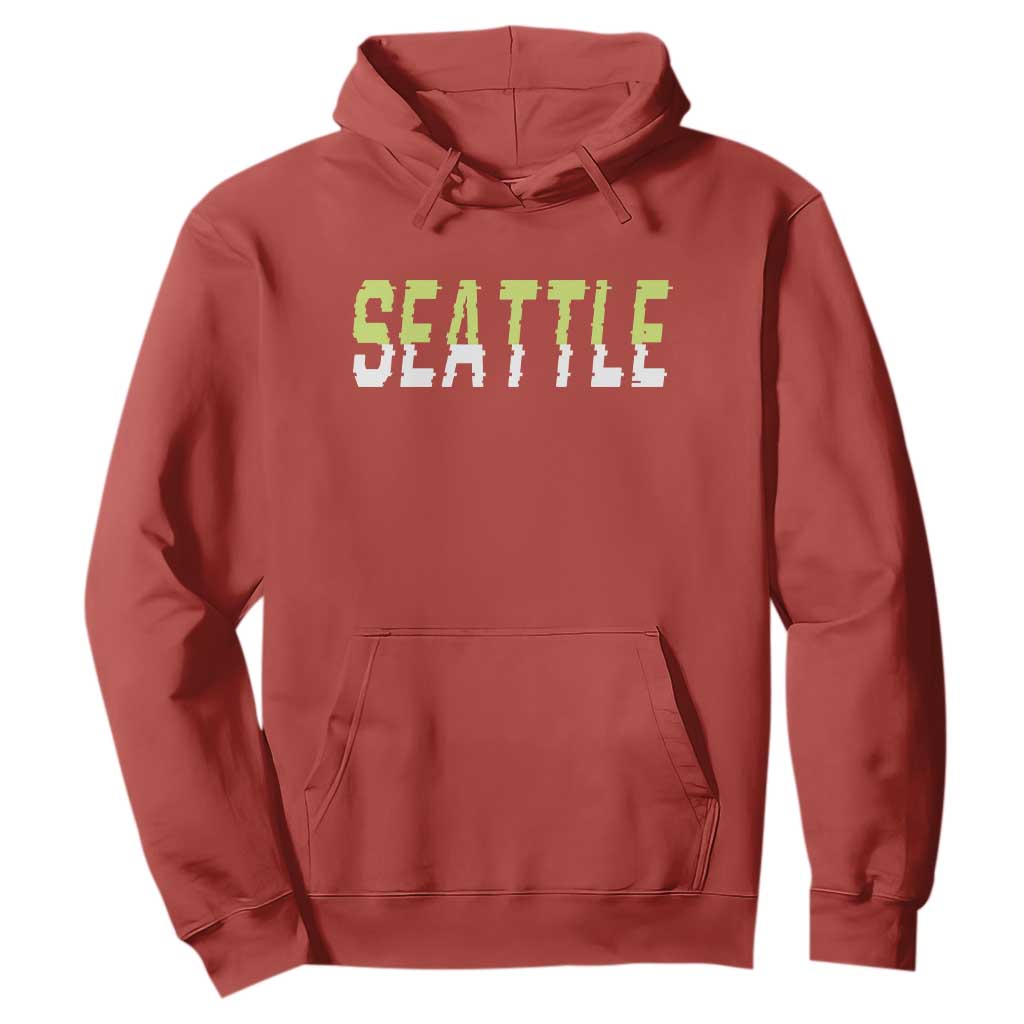 Seattle Retro Glitch Fan Gift Hoodie Proud Northwest 12s Fan TS12 Red Print Your Wear