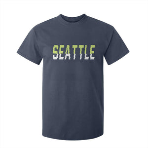 Seattle Retro Glitch Fan Gift T Shirt For Kid Proud Northwest 12s Fan TS12 Navy Print Your Wear
