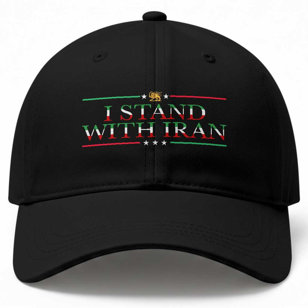 I Stand With Iran Baseball Cap Freedom For Iran 2026 Resistance Movement TS12 Print Your Wear