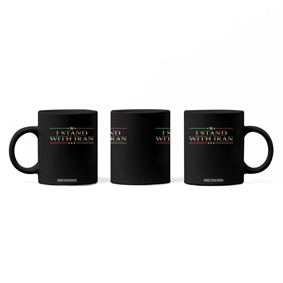 I Stand With Iran Coffee Mug Freedom For Iran 2026 Resistance Movement TS12 Print Your Wear