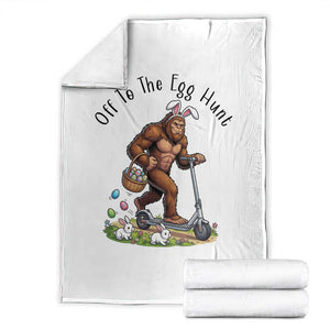 Funny Easter Bigfoot Throw Blanket Off To The Egg Hunt TS12 White Print Your Wear