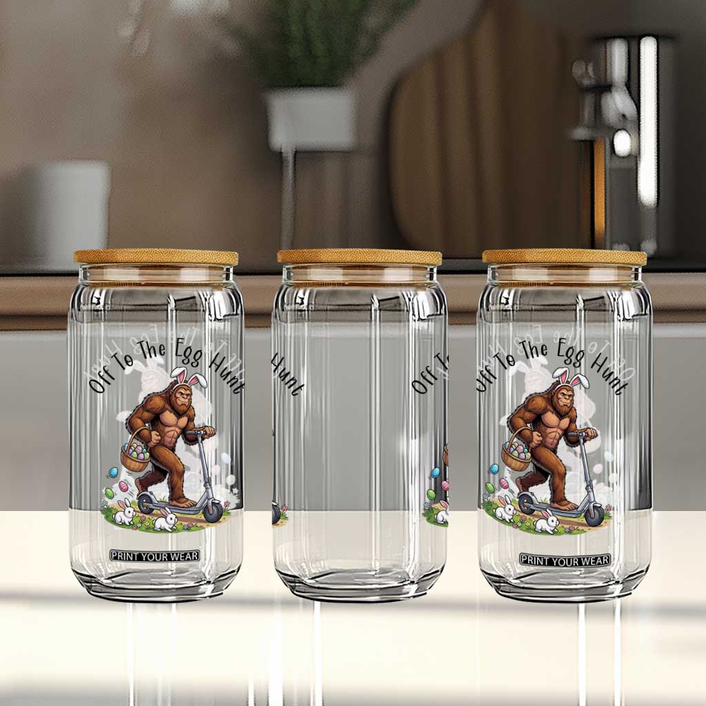Funny Easter Bigfoot Glass Can Off To The Egg Hunt TS12 Print Your Wear