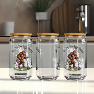 Funny Easter Bigfoot Glass Can Off To The Egg Hunt TS12 Print Your Wear