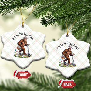 Funny Easter Bigfoot Ceramic Ornament Off To The Egg Hunt TS12 Print Your Wear