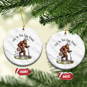 Funny Easter Bigfoot Ceramic Ornament Off To The Egg Hunt TS12 1pc White Marble Print Your Wear