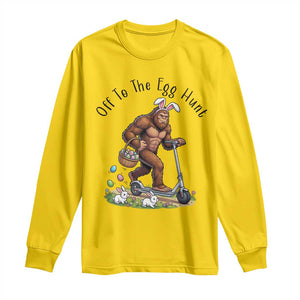 Funny Easter Bigfoot Long Sleeve Shirt Off To The Egg Hunt TS12 Daisy Print Your Wear
