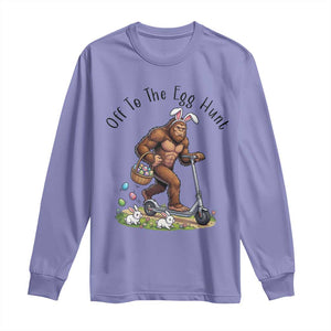 Funny Easter Bigfoot Long Sleeve Shirt Off To The Egg Hunt TS12 Violet Print Your Wear