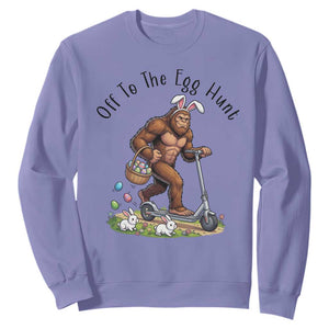Funny Easter Bigfoot Sweatshirt Off To The Egg Hunt TS12 Violet Print Your Wear