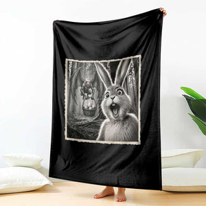 Funny Easter Bunny Selfie Mothman Egg Hunt Throw Blanket TS12 Print Your Wear