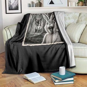 Funny Easter Bunny Selfie Mothman Egg Hunt Throw Blanket TS12 Print Your Wear