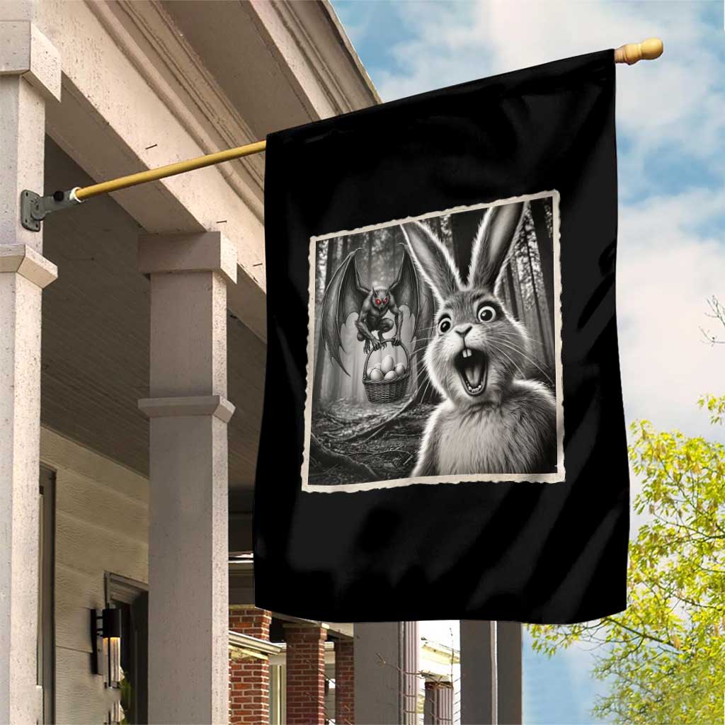 Funny Easter Bunny Selfie Mothman Egg Hunt Garden Flag TS12 Print Your Wear