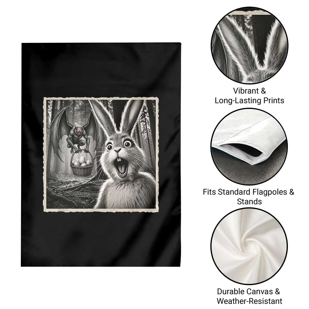 Funny Easter Bunny Selfie Mothman Egg Hunt Garden Flag TS12 Print Your Wear