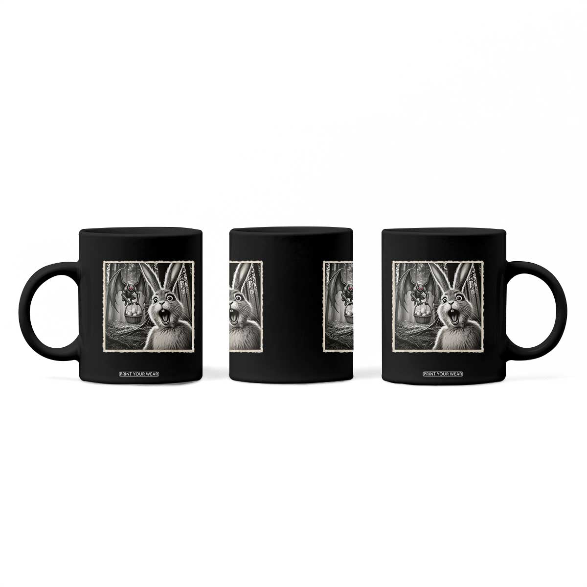 Funny Easter Bunny Selfie Mothman Egg Hunt Coffee Mug TS12 Print Your Wear