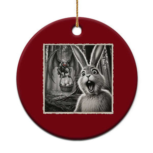 Funny Easter Bunny Selfie Mothman Egg Hunt Ceramic Ornament TS12 1pc Red Print Your Wear