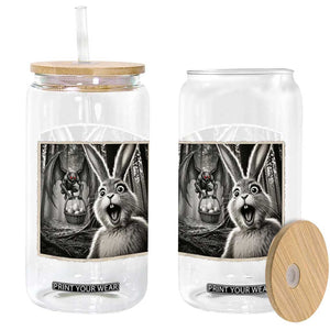 Funny Easter Bunny Selfie Mothman Egg Hunt Glass Can TS12 Print Your Wear