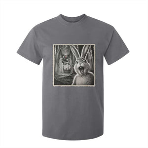 Funny Easter Bunny Selfie Mothman Egg Hunt T Shirt For Kid TS12 Charcoal Print Your Wear