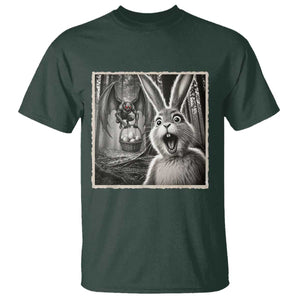 Funny Easter Bunny Selfie Mothman Egg Hunt T Shirt TS12 Dark Forest Green Print Your Wear