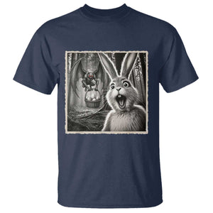 Funny Easter Bunny Selfie Mothman Egg Hunt T Shirt TS12 Navy Print Your Wear