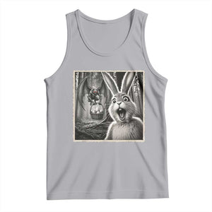 Funny Easter Bunny Selfie Mothman Egg Hunt Tank Top TS12 Athletic Heather Print Your Wear