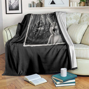 Funny Easter Bunny Selfie Throw Blanket Bigfoot Jersey Devil Chupacabra Egg Hunt TS12 Print Your Wear