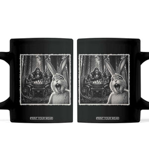 Funny Easter Bunny Selfie Coffee Mug Bigfoot Jersey Devil Chupacabra Egg Hunt TS12 Black Print Your Wear