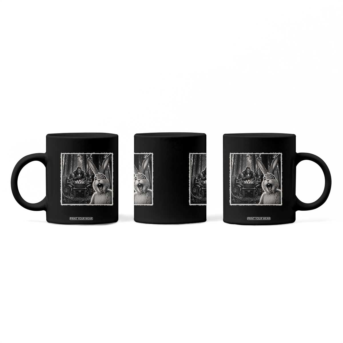 Funny Easter Bunny Selfie Coffee Mug Bigfoot Jersey Devil Chupacabra Egg Hunt TS12 Print Your Wear