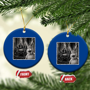 Funny Easter Bunny Selfie Ceramic Ornament Bigfoot Jersey Devil Chupacabra Egg Hunt TS12 1pc Blue Print Your Wear