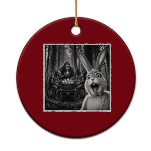 Funny Easter Bunny Selfie Ceramic Ornament Bigfoot Jersey Devil Chupacabra Egg Hunt TS12 1pc Red Print Your Wear