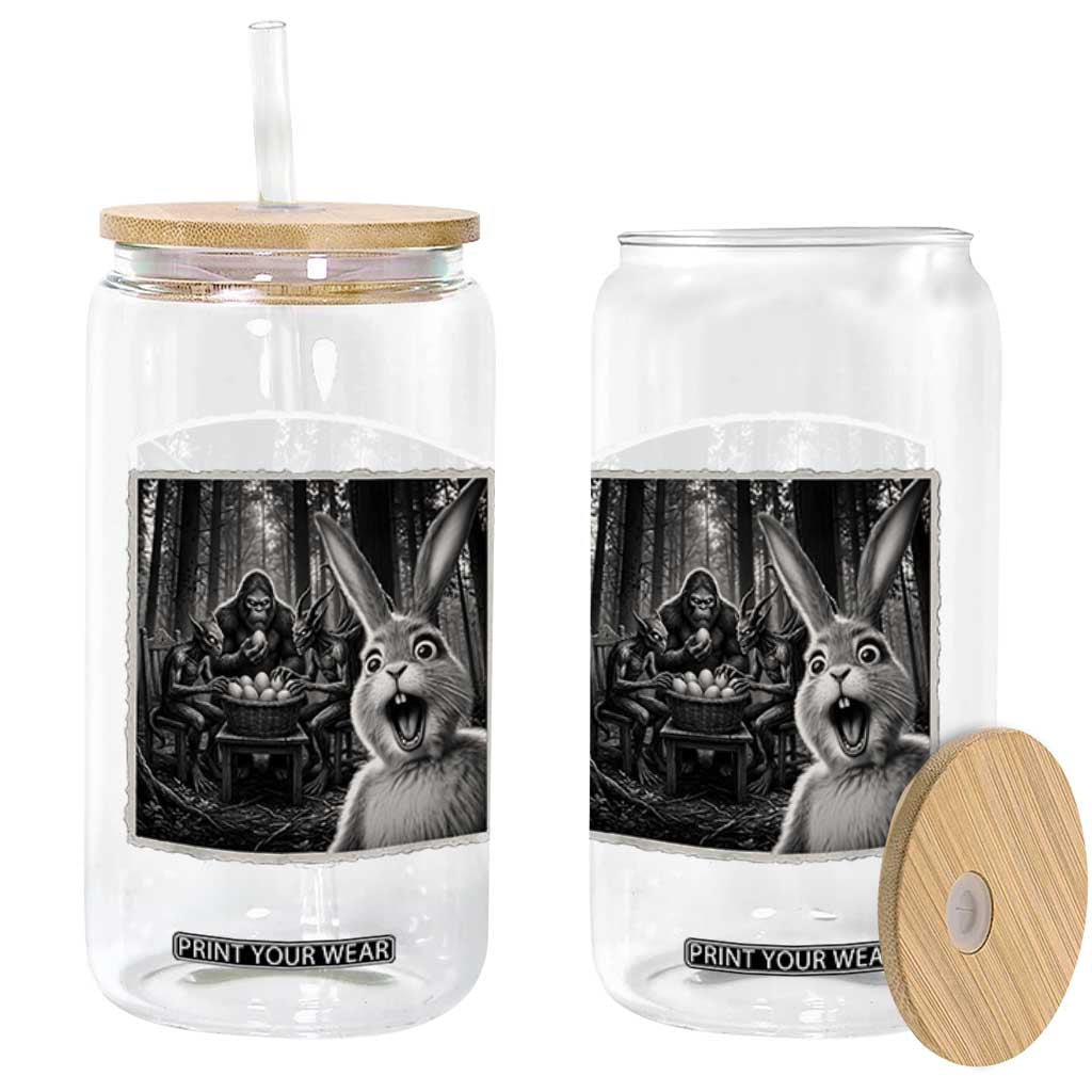 Funny Easter Bunny Selfie Glass Can Bigfoot Jersey Devil Chupacabra Egg Hunt TS12 Print Your Wear