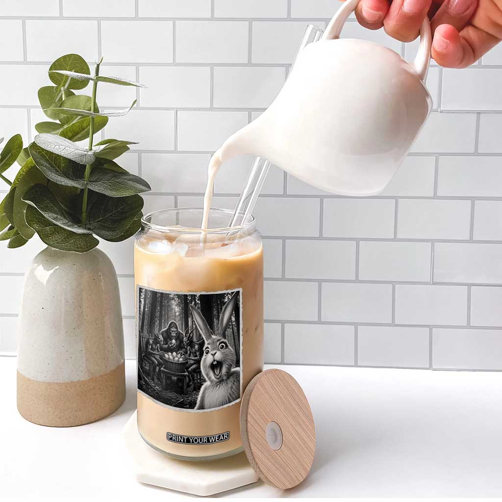 Funny Easter Bunny Selfie Glass Can Bigfoot Jersey Devil Chupacabra Egg Hunt TS12 Print Your Wear