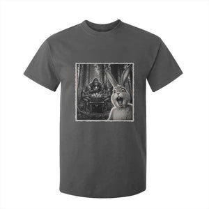 Funny Easter Bunny Selfie T Shirt For Kid Bigfoot Jersey Devil Chupacabra Egg Hunt TS12 Dark Heather Print Your Wear