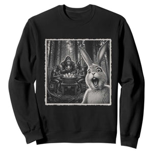 Funny Easter Bunny Selfie Sweatshirt Bigfoot Jersey Devil Chupacabra Egg Hunt TS12 Black Print Your Wear